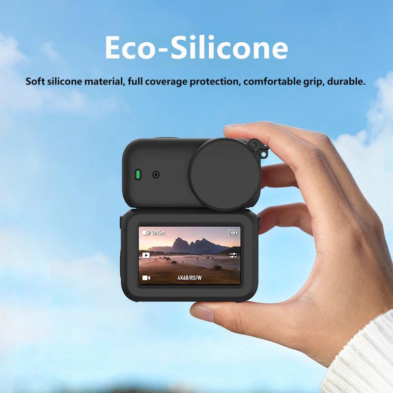 Full Body Silicone Protective Case for DJI Osmo Nano Camera Lens Body, Shockproof Anti-Scratch All-Round Cover with Lens Hood