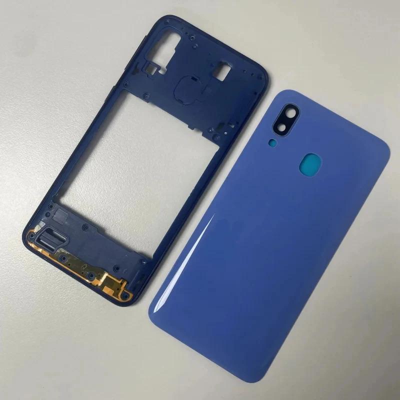 Für Samsung Galaxy A40 2019 A405 SM-A405F A405DS Vollständiges Gehäuse Mittlerer Rahmen + Akku-Rückseite Hinten Mit Kameraobjektiv