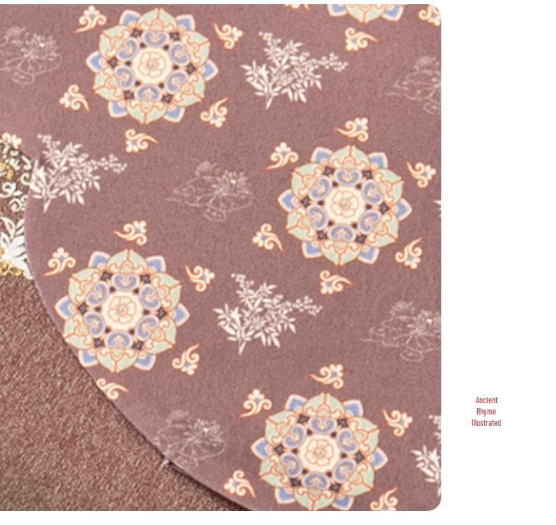 High-Grade Chinese Silk Plum Blossom Tea Mat - Square, Waterproof, Anti-Scalding, Small