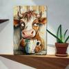 Tin Sign Cow Retro Metal Poster Wall Art Decor for Kitchen