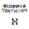 Narozeninová tématická párty dekorace banner vlaječky na tahání vlaječky na dort balónky - sada