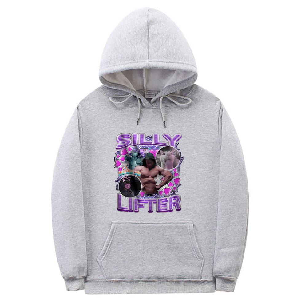 Sam Sulek Silly Lifter Pump Cover Bodybuilder Funny Meme Print Hoodie Unisex Vintage Casual Tracksuit Male Oversized Hoodies