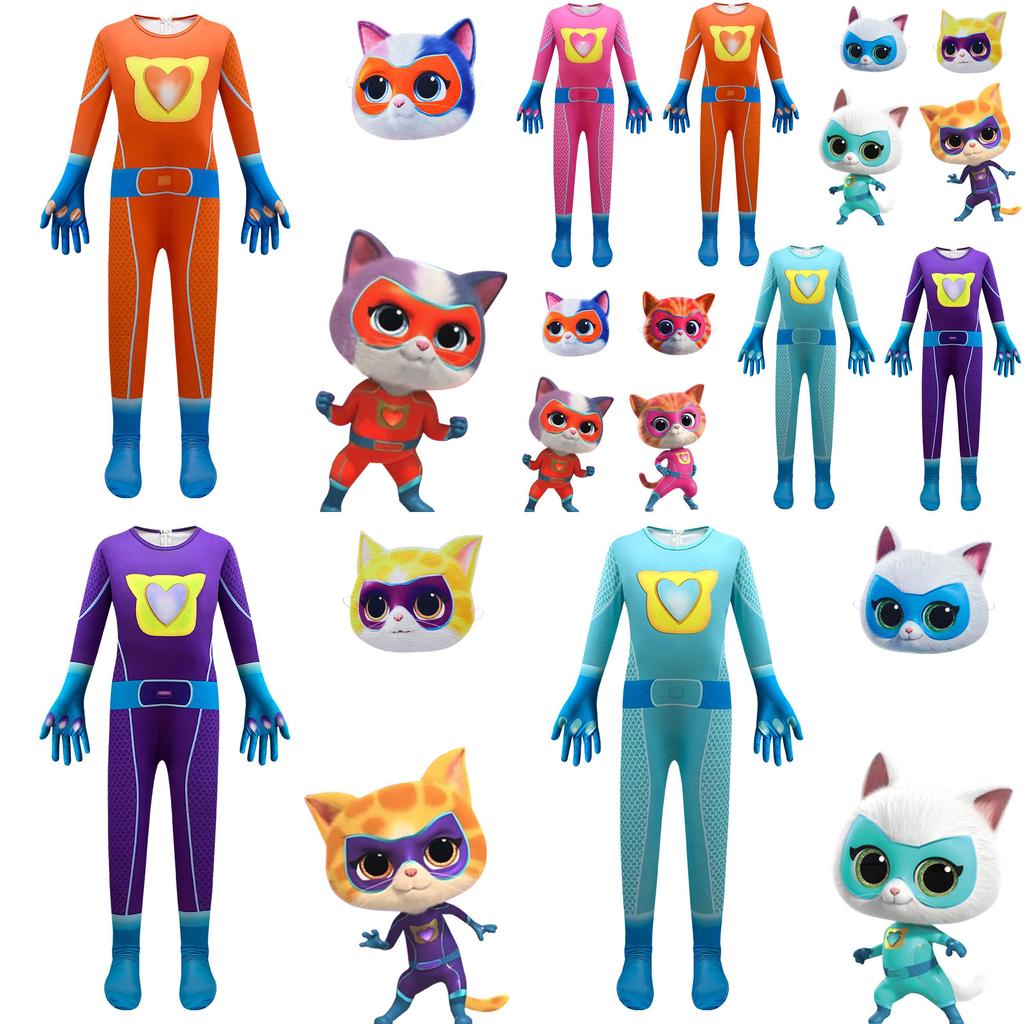 Macacão Fantasia Superkitties para Meninos Para Apresentações 4684