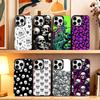 Skull  Phone Case For iPhone 17,16,15,14,13,12,11 Plus,Pro Max,XS,Colorful Silver Black Cover