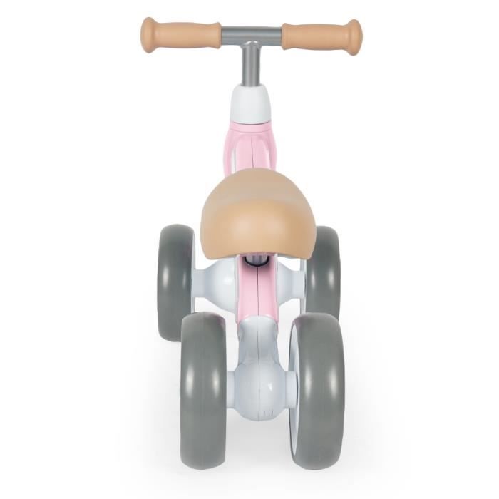 Porteur Qplay Hopps 4 Roues 50x23x40 Cm Rose - DEVESSPORT - Siège Rembourré - Roues En Caoutchouc