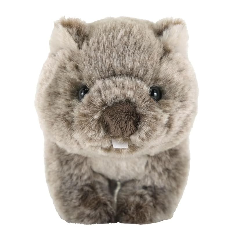 SunLemon Fluffies Small Wombat Plush Toy, 9 x 18 x 11.5 cm, Cute Rare Animal Series, P-1413
