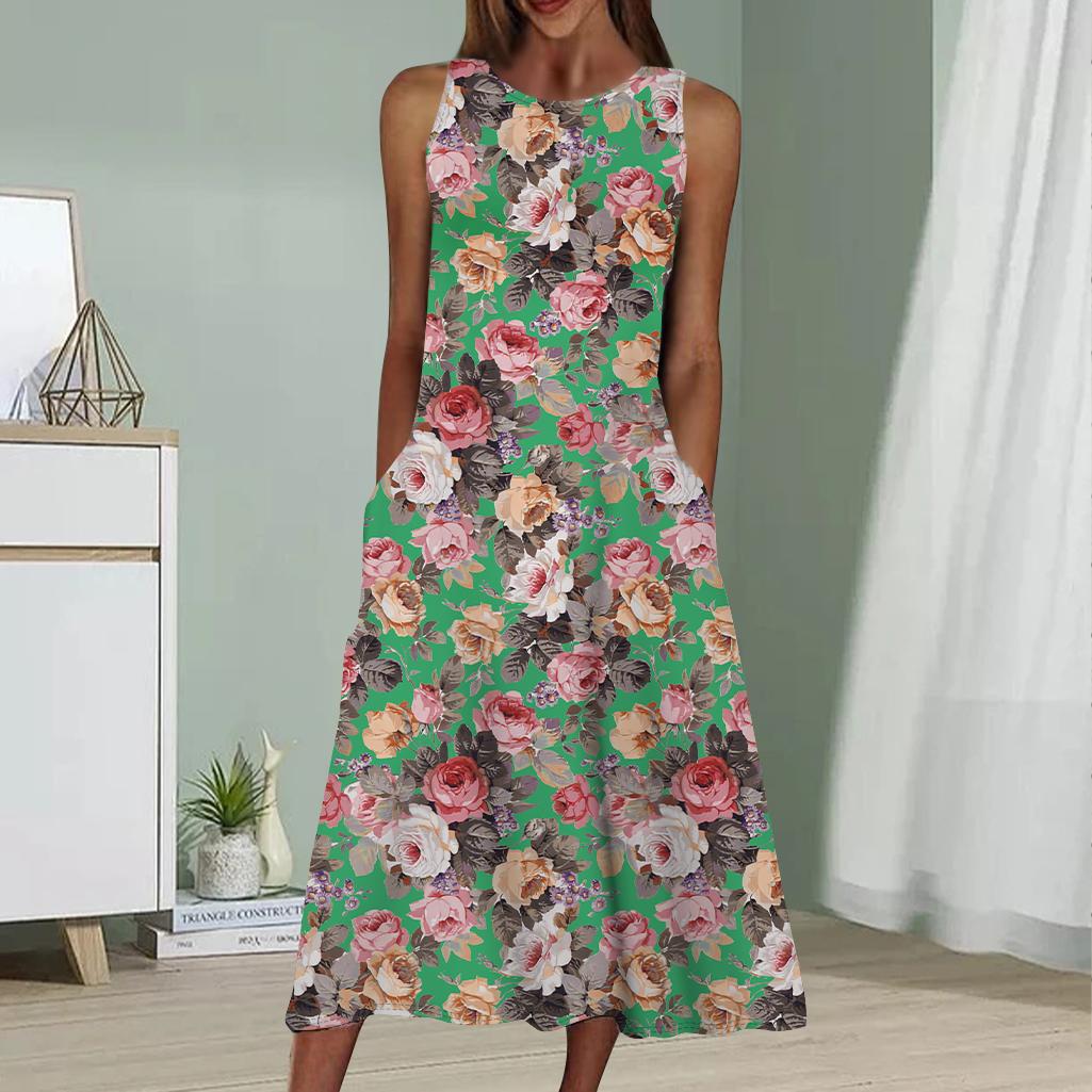 Летнее модное сексуальное платье без рукавов — фото 3