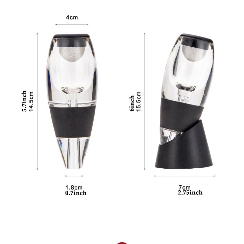 

Red Wine Aerator Mini Filter Magic Decanter Essential Wine Quick Aerator Wine Hopper Filter Bar Essential Equipment Set Black