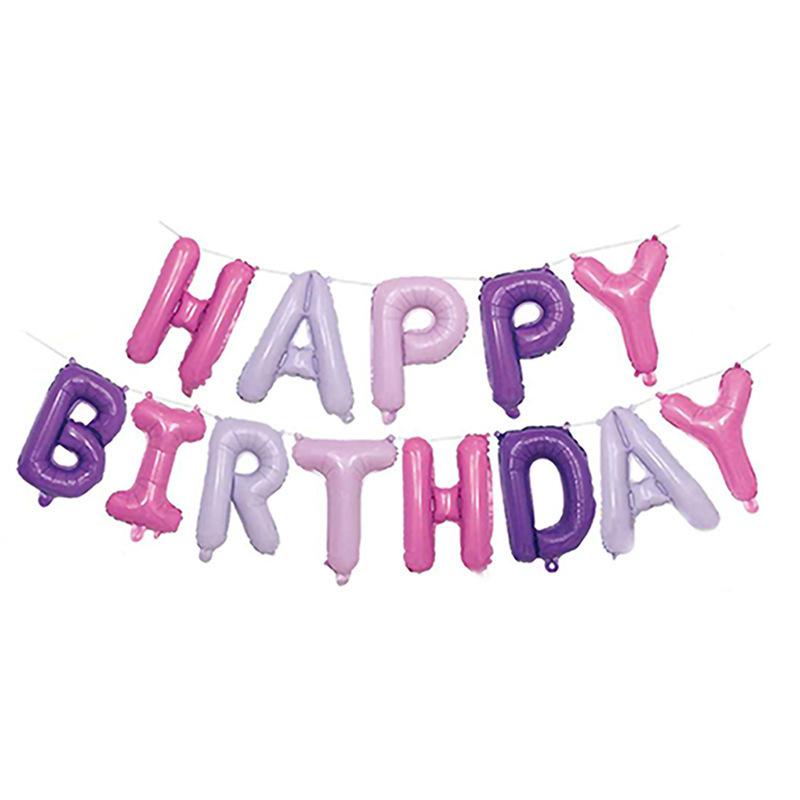 16 Inch Happy Birthday Letter Foil Balloons Set Wide Application for Birthday Party Anniversary Wall Backdrop Decor