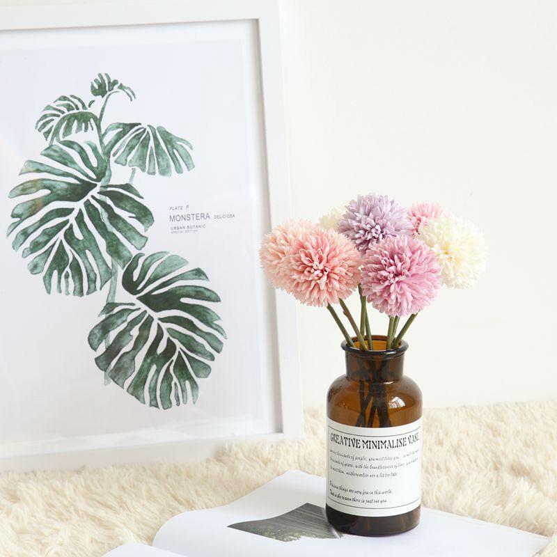 6/12Pcs Silk Artificial Flowers Hydrangea Chrysanthemum Home Outdoor Garden Arch Wedding Bridal Bouquet Festival Wreath DIY Gift