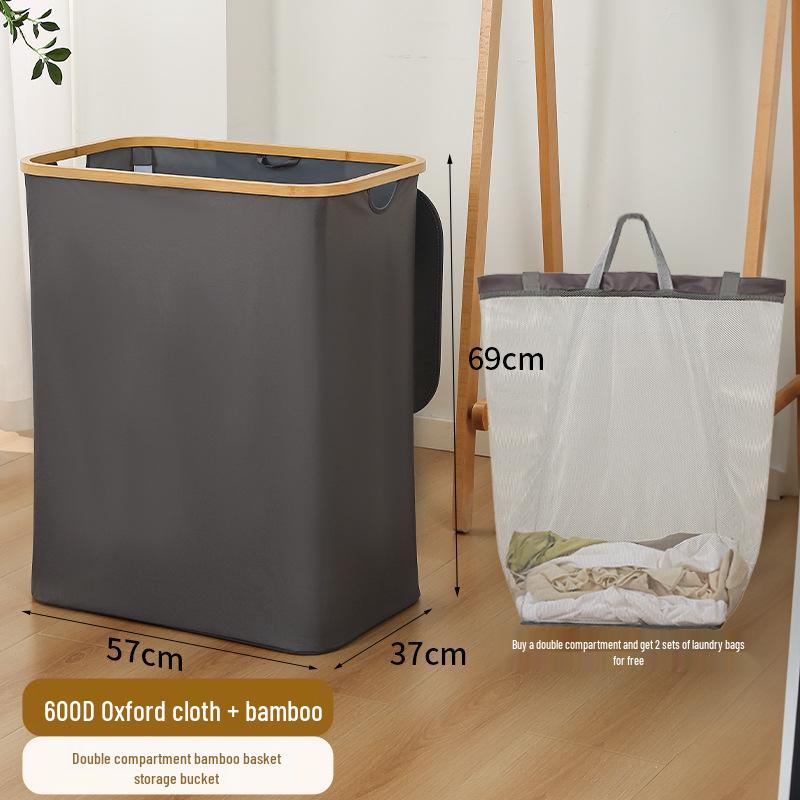 Foldable Large Desktop Storage Basket with Lid for Bedroom - Laundry, Toys, and Clothes Organizer