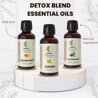 Detox Aroma Aromatherapie-Kombination | Grapefruit, Zitrone & Pfefferminze Ätherisch
