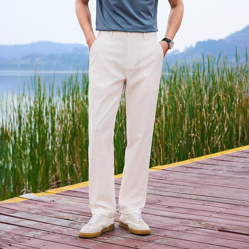 Summer Men's Straight Simple and Versatile Breathable Moisture-absorbing and Heat-dissipating Casual Pants