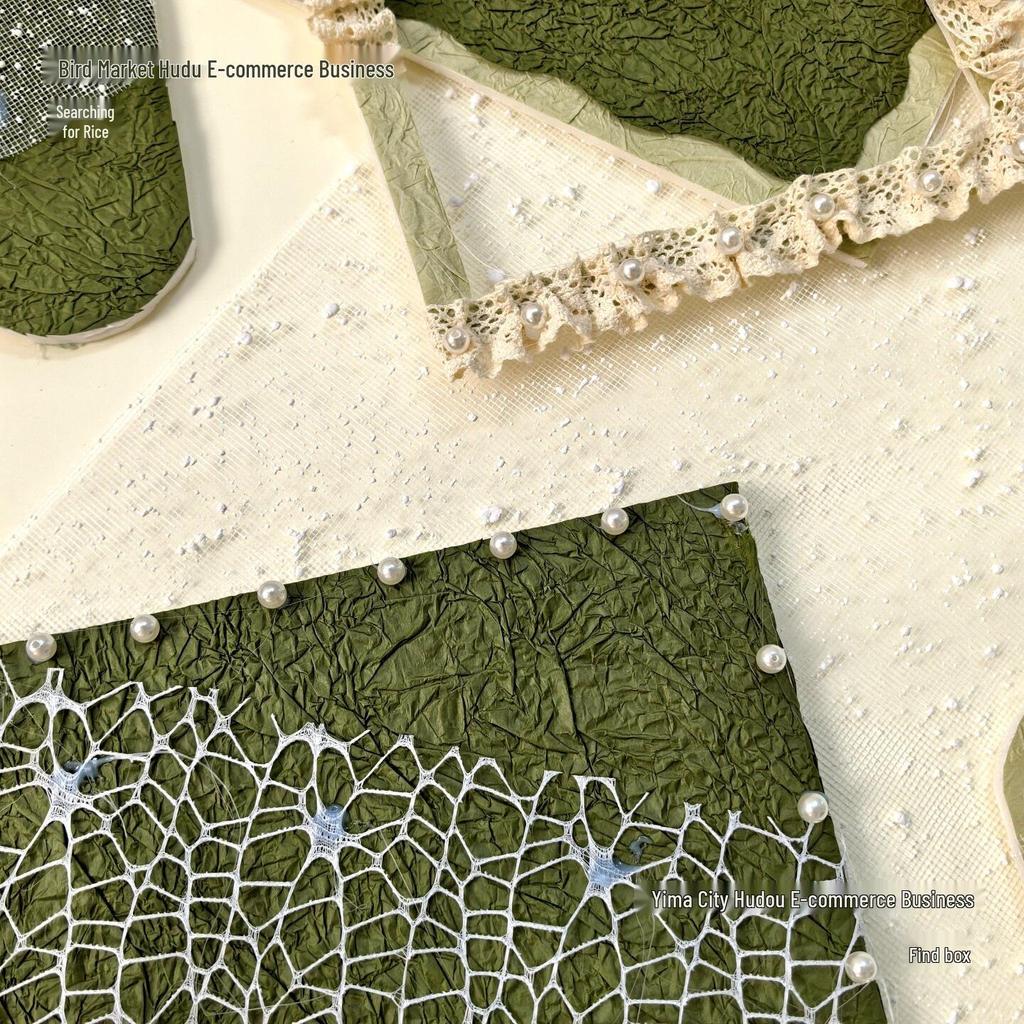 Green Lace-Themed Forest Border for Kindergarten and Homeschool Decoration