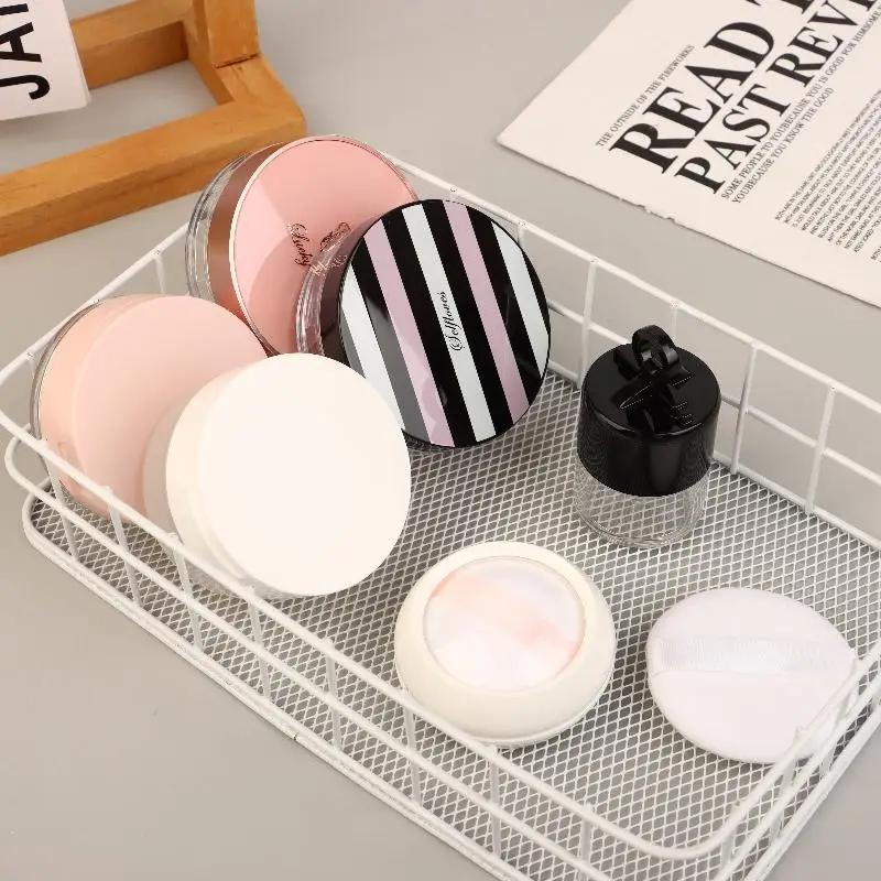 6 Typen Tragbare Plastikpuderdose Handheld Leer Lose Puderpott Mit Sieb Kosmetik Reise Make-up Tiegel Siebbehälter