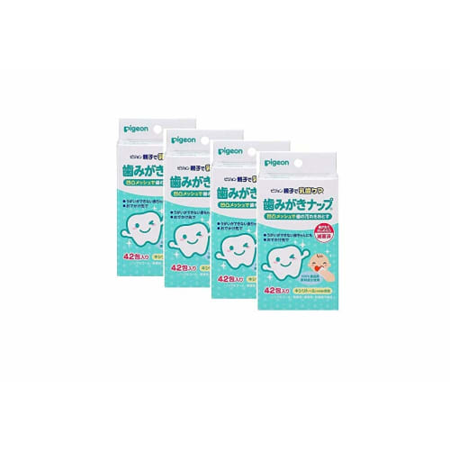 

[Set] Pigeon Parent-Child Baby Teeth Care Toothpaste, 42 Packets, 4 Packs