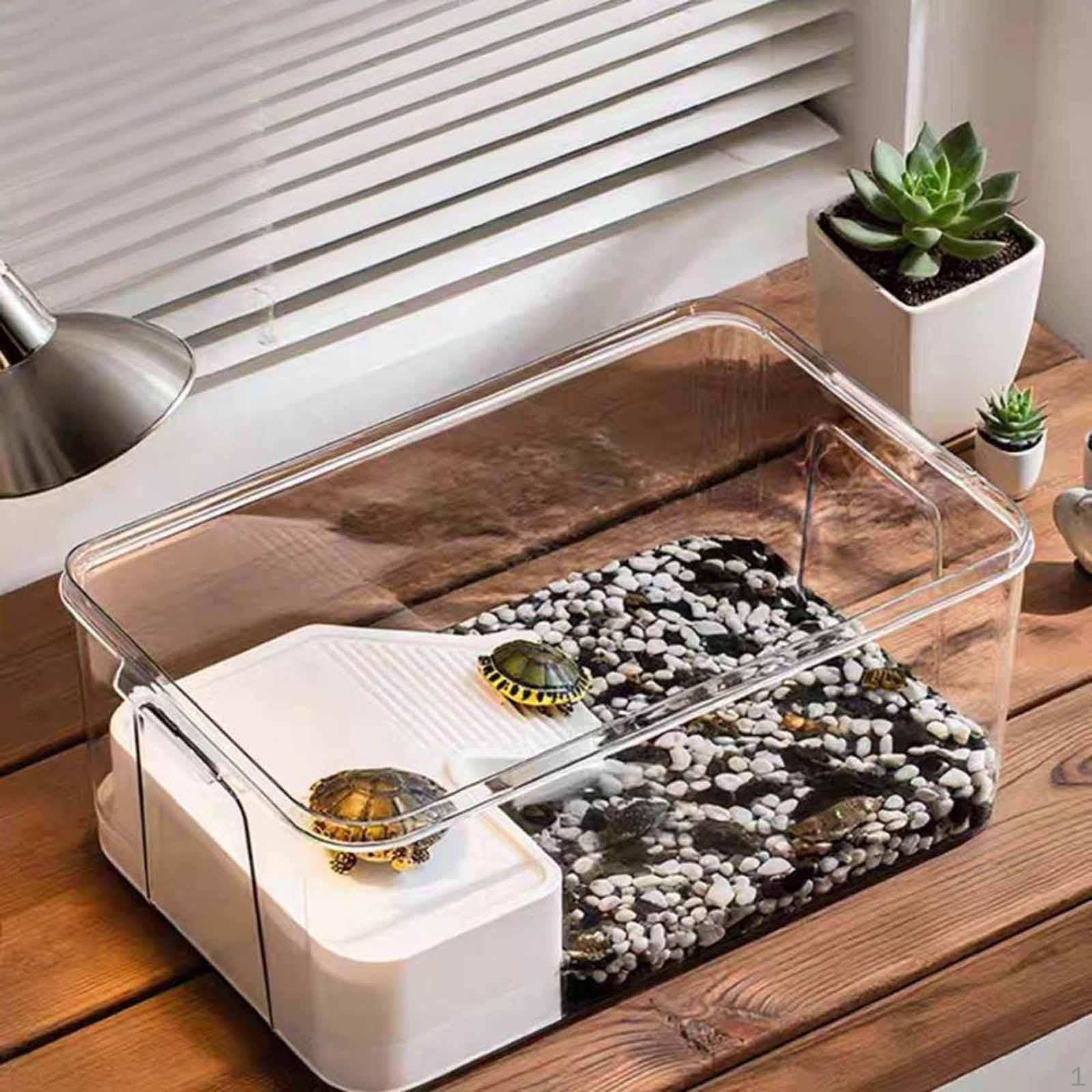 

Turtle Tank Aquarium Ecological Landscape Sturdy Tortoises Case Accessories Terrapin Reptile Habitat