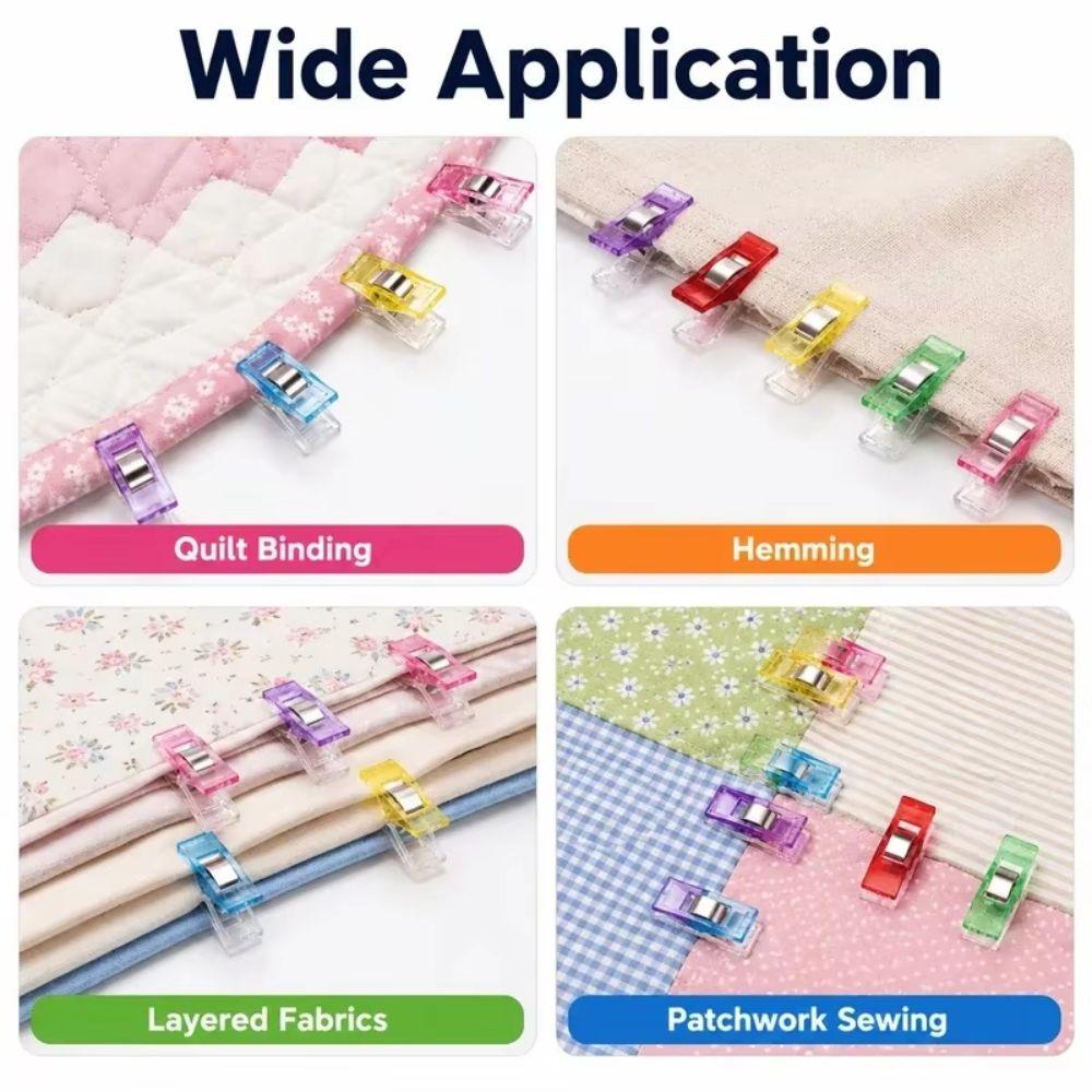 50pcs/box Portable Sewing Clips Multi-Purpose Patchwork Clips Diy Supplies Fabric Clips Embroidery