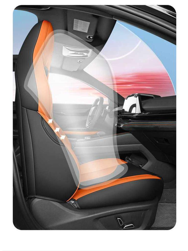 Breathable Perforated Seat Covers for 2023-2025 Changan Uni-V, All-Season Universal Fit.