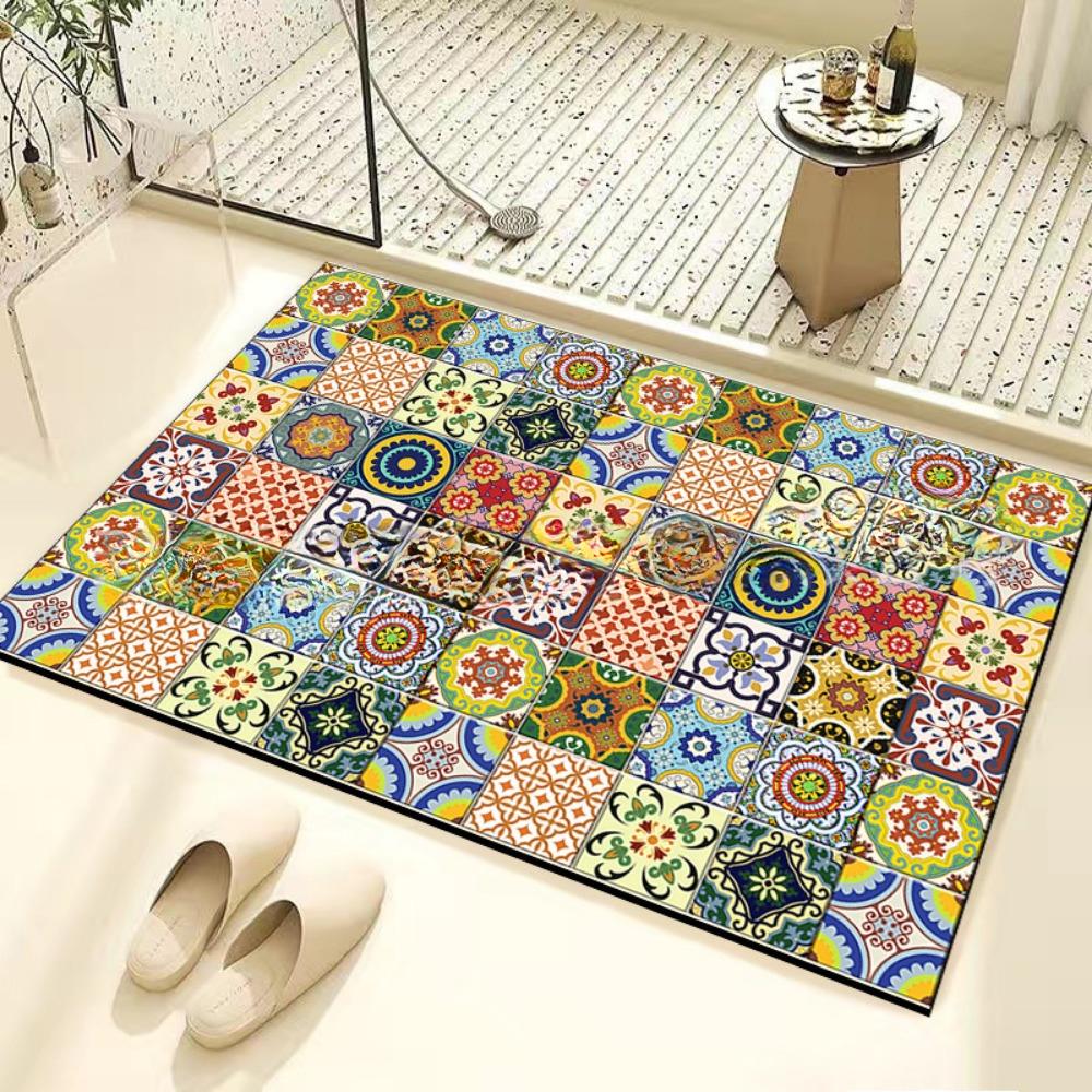 

Коврик для пола из диатомовой глины в стиле ретро, грязеотталкивающий коврик для ног, прочный водопоглощающий нескользящий коврик 40 * 60Cm (diatom mud)