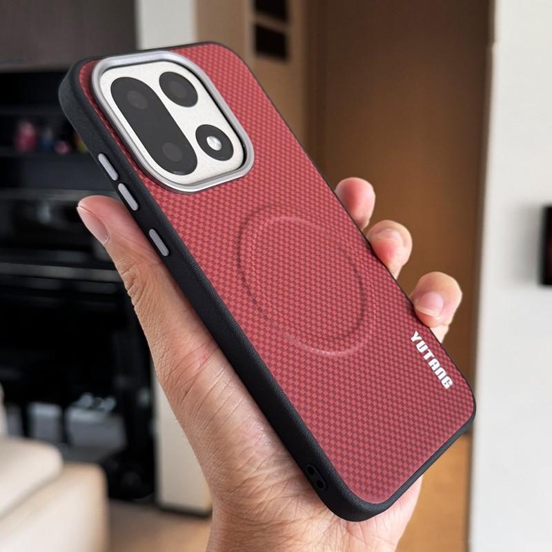 Business Magnetic Charging For Magsafe Case For OnePlus 15 15T 15R 13 ACE 5 ACE 6T Turbo6V Texture Leather Metal Buttons Cover
