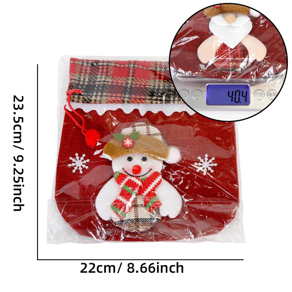 Christmas Candy Cartoon Bags For Kids Featuring Snowman Bear And Santa Designs
