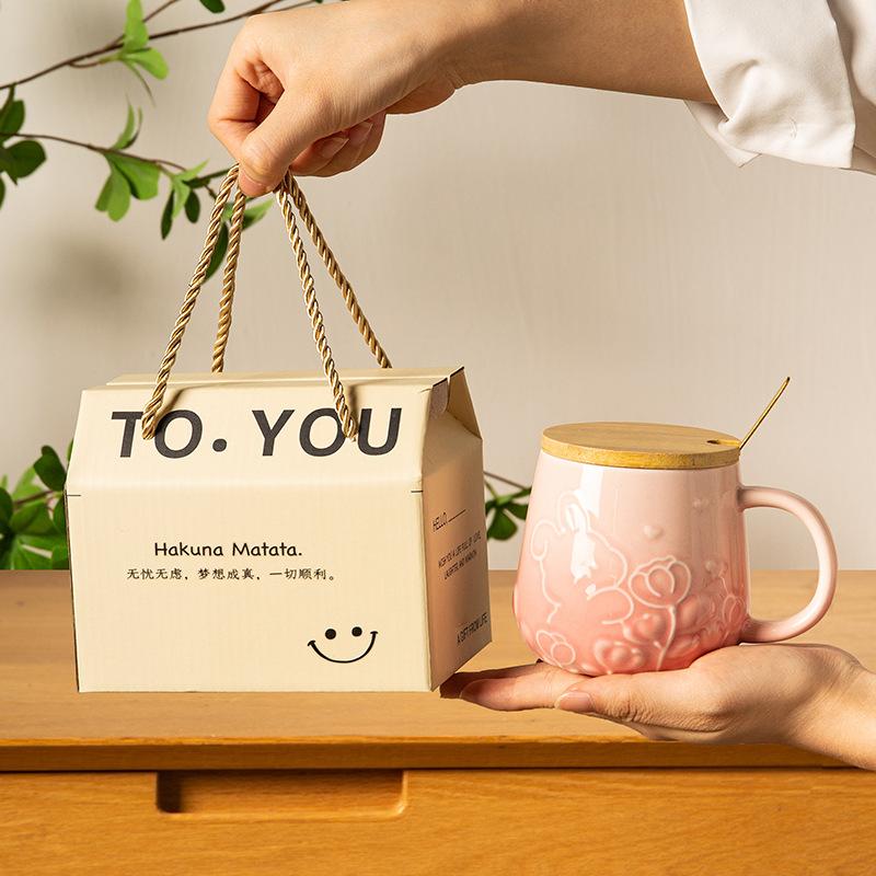 Graduation Gift for Teacher Souvenir Practical Small Gift for Female Students Ceramic Mug Water Cup Coffee Cup Household Use