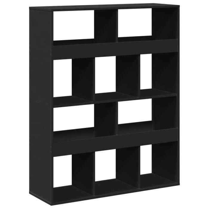 VidaXL Black Bookcase 100x33x125.5 Cm Engineered Wood, Bookshelf, Storage Shelf, Display Cabinet, 3309358