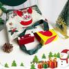 1 Pcs Christmas Gift Bags With Santa Claus Reindeer & Snowman Designs Durable Canvas Tote Bags Party Candy Bag Gift Bag Bulk