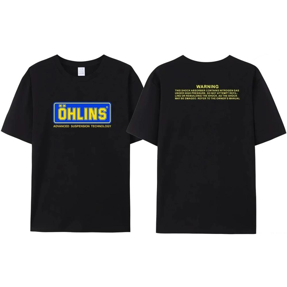 2025 Men T Shirt Casual Ohlins Suspension T-shirt Graphic Oversized Sports Tops Breathable Comfortable Streetwear Cool Tee