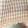 Tende corte a quadri beige per armadietti, tende a pannello rustiche da fattoria con passanti per bastone, pronte all'uso per cucina, caffè, decorazioni per la casa