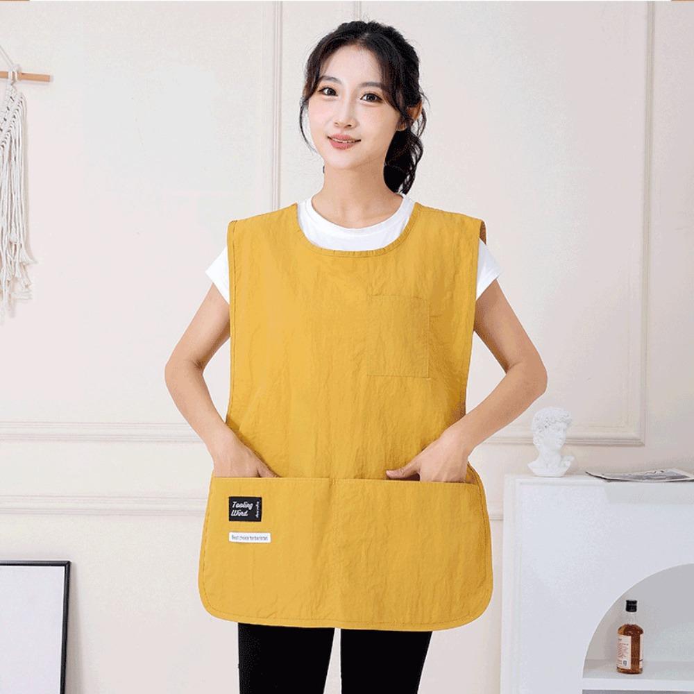 Waterproof Fashion Vest Apron Breathable Anti Dirty Sleeved Apron Multipurpose Coffee House Uniform Cleaning Accessories