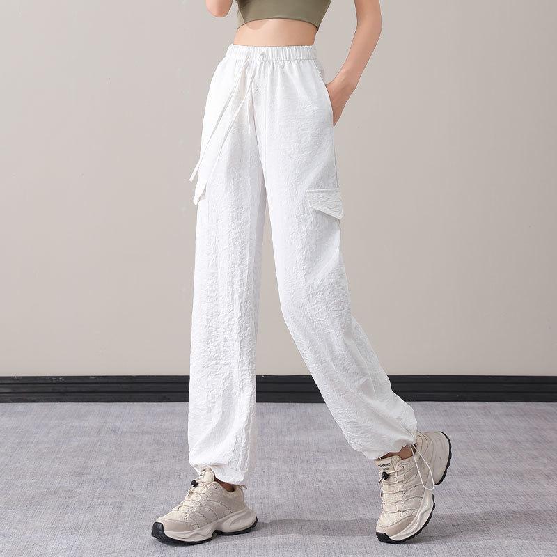 

Женский повседневный спортивный костюм на раннюю осень 2024 года: Солнцезащитная куртка для скалолазания и брюки карго свободного кроя для пеших прогулок на открытом воздухе S