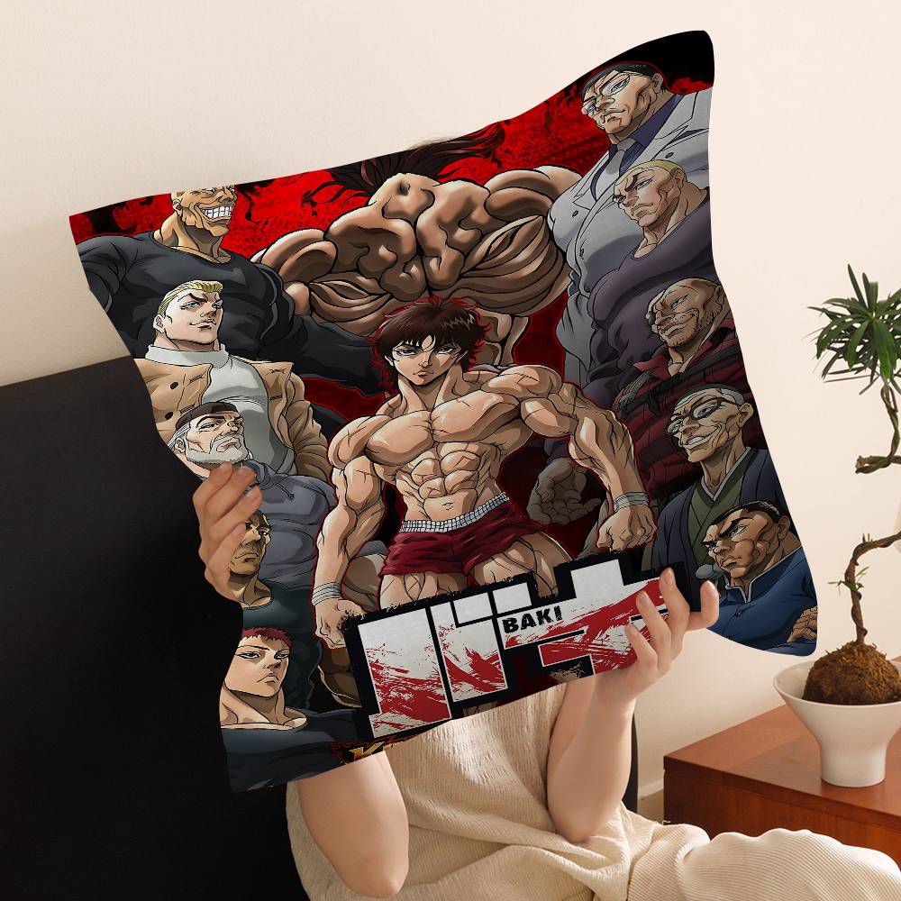 Anime B-Baki The G-Grappler Pillow Cover Sofa Cushion Cover Home Room Decoration Children Gift