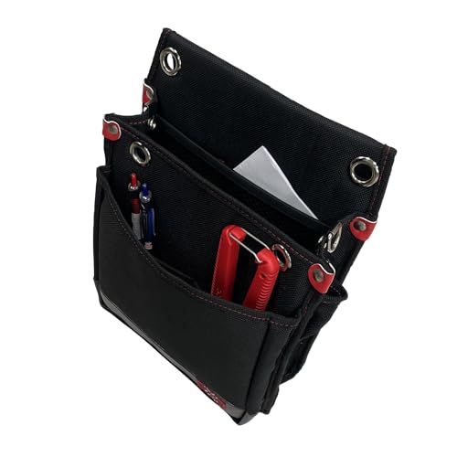 SK11 SPIDER Tobi Worker's Waist Pouch, Large, Slim Design with Inner Pocket, Stretch Fabric, 250mm W x 320mm H x 110mm D (SPD-JY04-B)