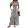 Women's Summer Jumpsuit Slim Elastic Print Jumpsuit Pants