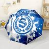 Fc Schalke Personnalisez Votre Nom Parapluie Parapluie Automatique d'Extérieur Parapluie Pliant à 8 Baleines Conception Pliable Essentiel de Voyage À la Mode