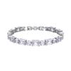Silver and Shiny Cubic Zirconia Finish Bracelet - Ilas