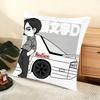 I-Initial D Ae86 Cushion Cover Soft Short Plush Pillow Cover Smooth Cozy Texture Aesthetic Cushion Case Home Decor