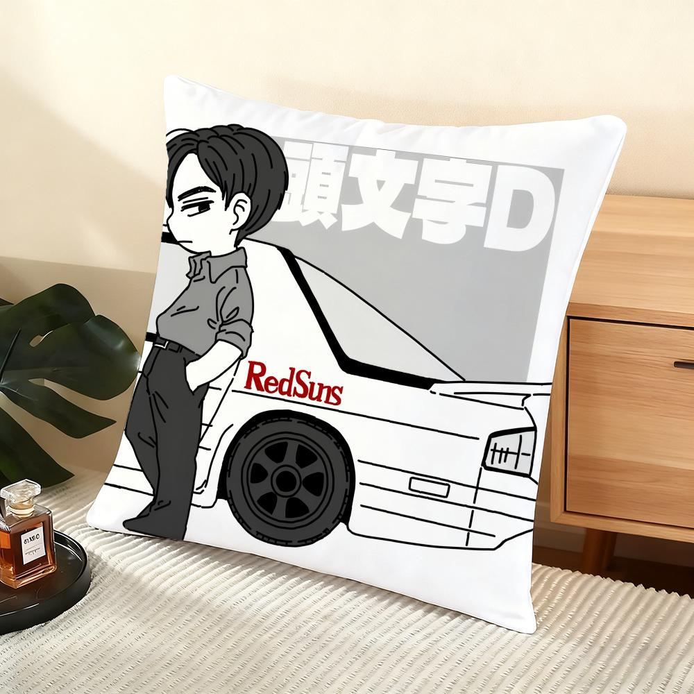 I-Initial D Ae86 Cushion Cover Soft Short Plush Pillow Cover Smooth Cozy Texture Aesthetic Cushion Case Home Decor