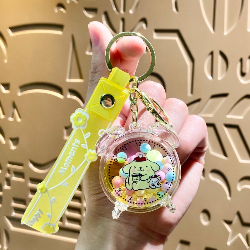 Acrylic Mahjong Sand Keychain - Elegant Car & Bag Pendant Gift