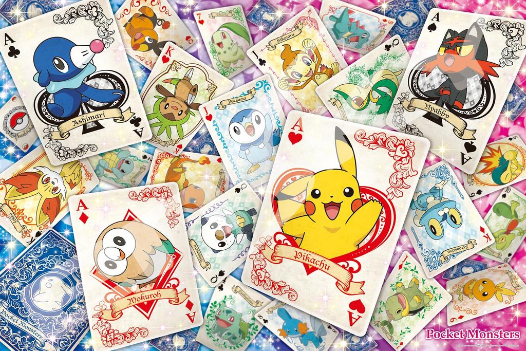 ENSKY Pocket Monsters Pokemon Playing Card Art 50 X 75cm Jigsaw Puzzle 1000 Pieces JIGSAW PUZZLE 1000-MG010
