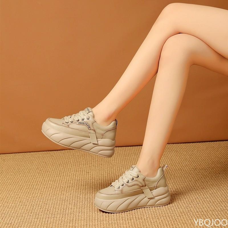 Large Size Spring and Autumn Fashion New Thick Soled Height Increasing Women's Shoes Trend Versatile Casual Flat Women's Shoes