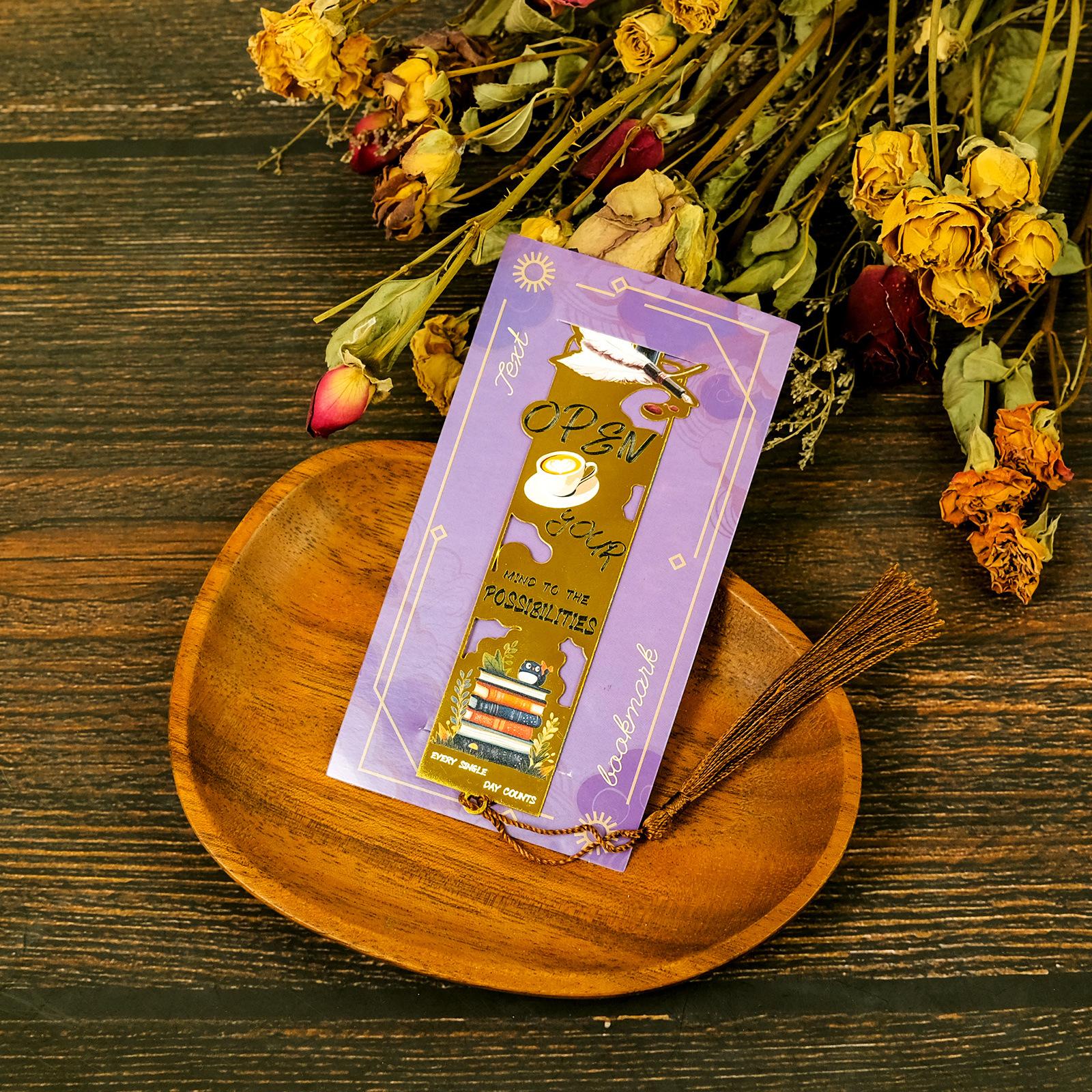 

Інс Стиль Надихаюча Металева Закладка Порожня Бахрома Елемент Підручника Висока Цінність Пам ятна Закладка на Випускний