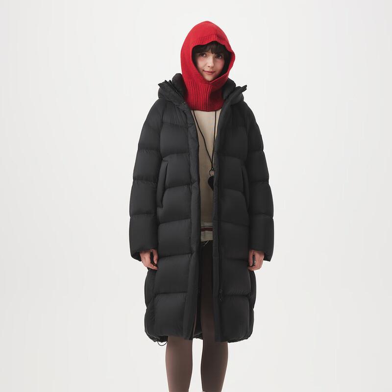 Tanboer Women's Long Thickened Hooded Duck Down Jacket TB5530838D