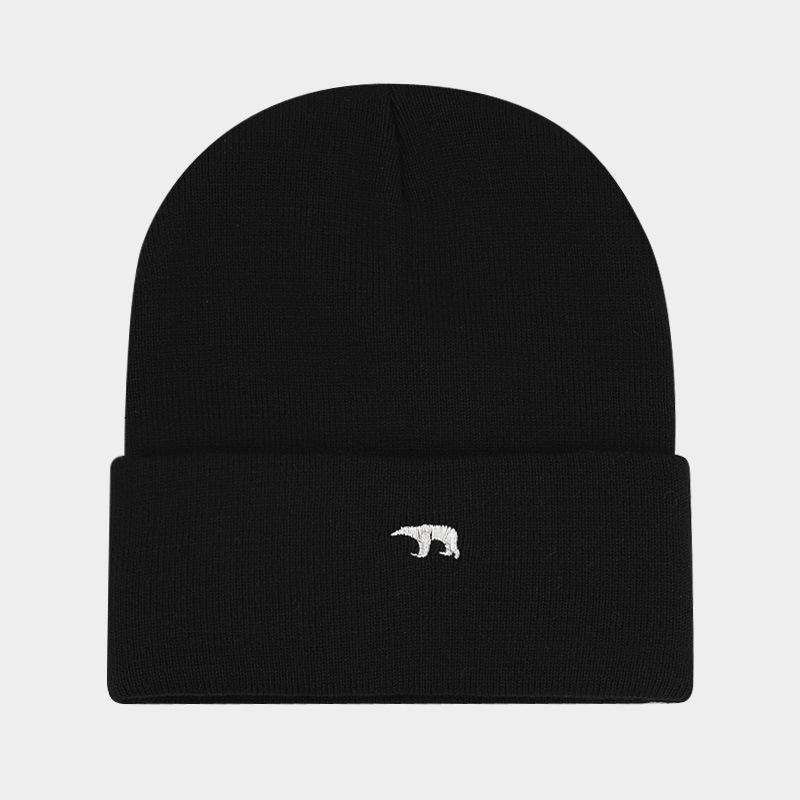 

Высококачественная вышивка медведя, утолщенная теплая шапка с ворсом, осенне-зимняя уличная мода, вязаная шапка, модный бренд average size