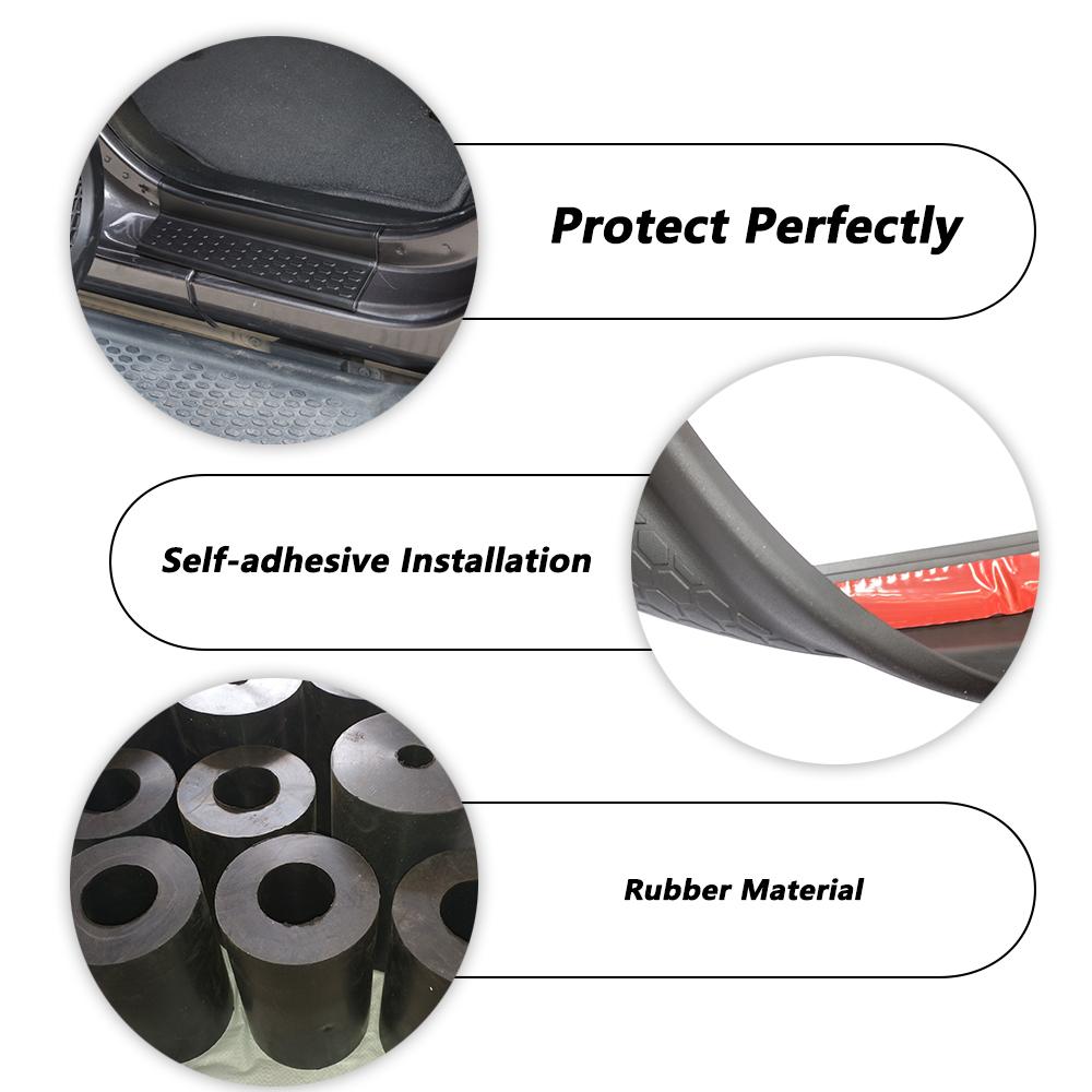Door Sill Guard Cover Rubber Plate Protector for Jeep Wrangler JL Gladiator JT 4-door 2018-2025 Protective Car Accessories