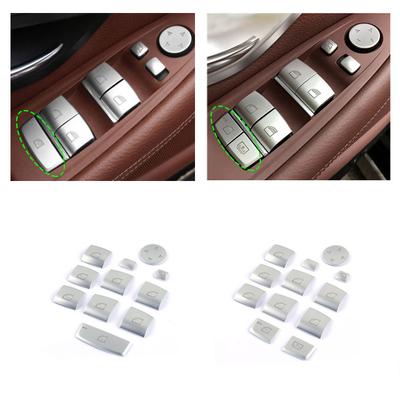 For BMW 5 Series F10 F18 525 528 2011+ New Inner Chrome Door Window Switch Lifter Buttons Covers Trim Interior Stickers