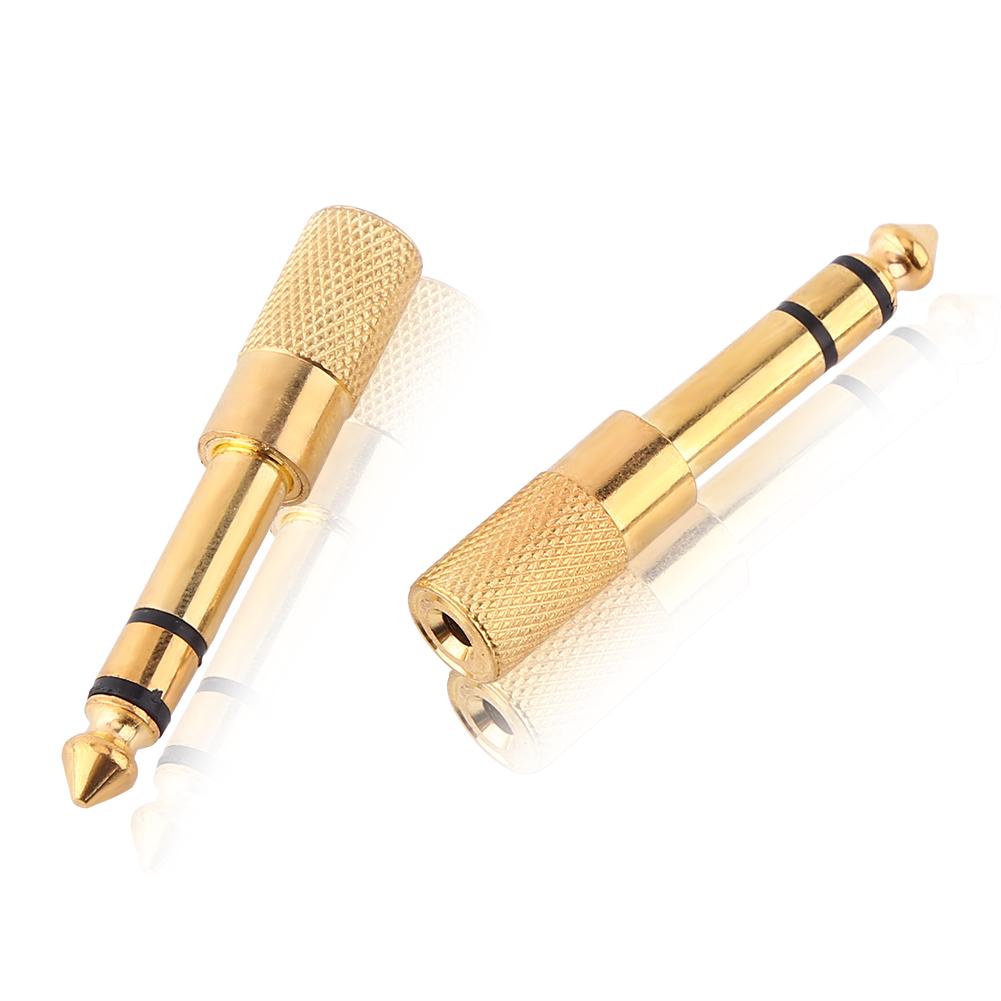 10PCS 6.5mm 1 4 Inch Male To 3.5mm 1 8 Inch Female Stereo Audio Plug Headphone Mic Jack Adapter