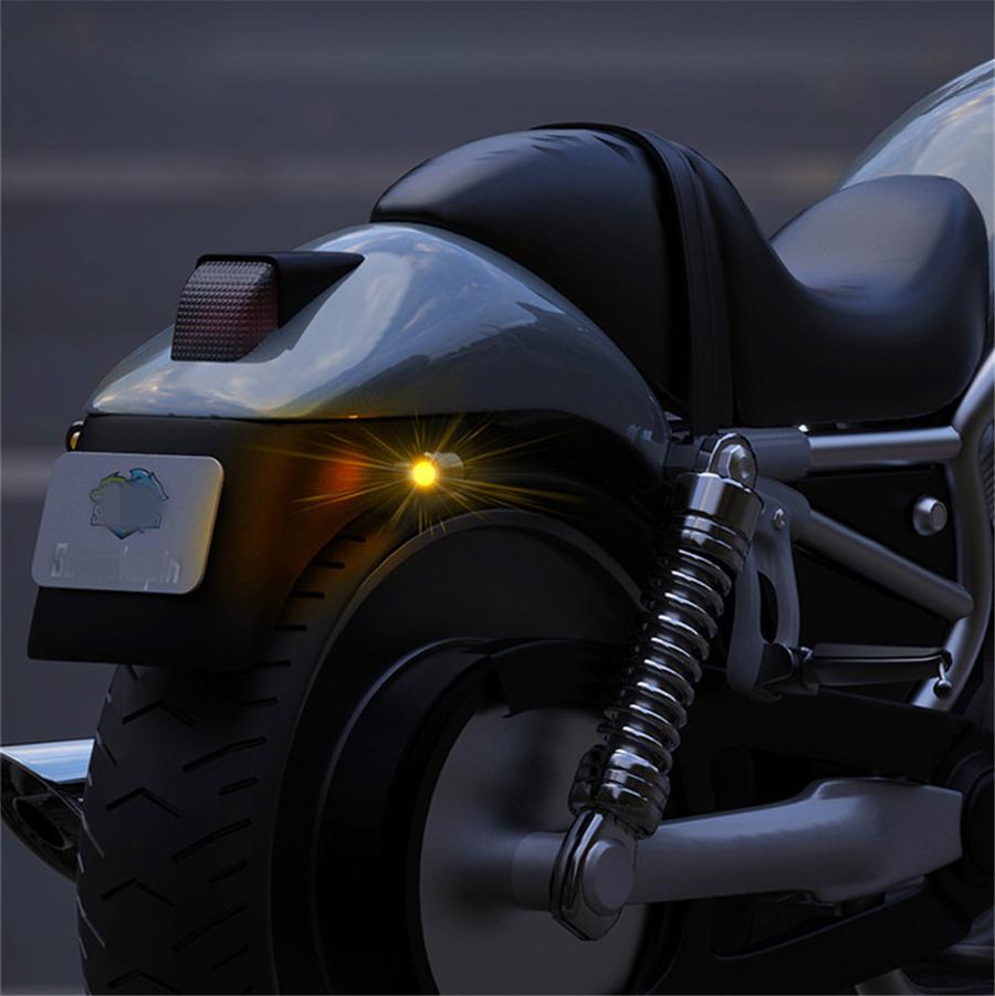 1Pair Motocycle Mini LED Classical Turn Signal Light Indicators Universal Amber